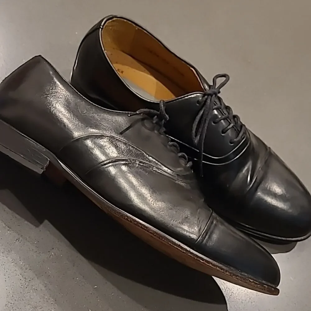Stacy Adam's  SZ 10.5 M comfort flex leather shoes, made in Brazil,  black